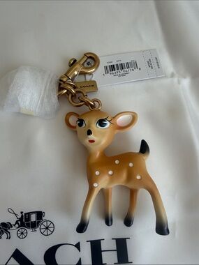 NWT Coach Outlet Deer Bag Charm—Sold Out